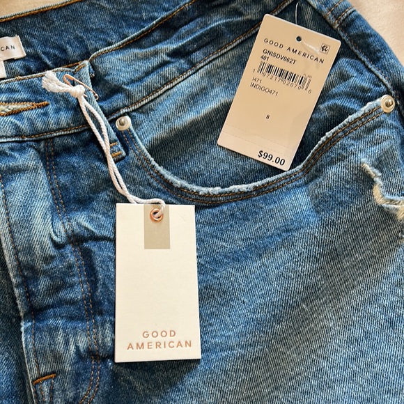 NWT Good American Denim Shorts - Picture 3 of 4